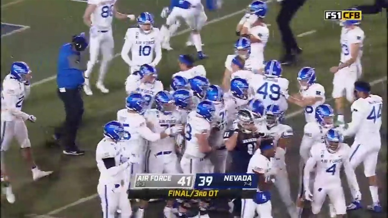 Air Force defeats Nevada 41-39 in triple-overtime thriller