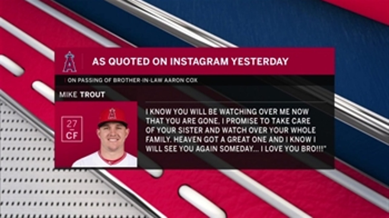 Mike Trout pays tribute to Aaron Cox
