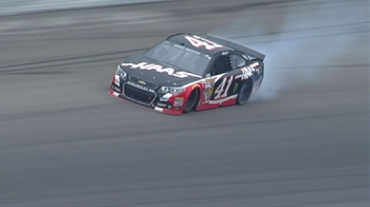 CUP: Kurt Busch Wrecks Racing for Lead - Michigan 2014