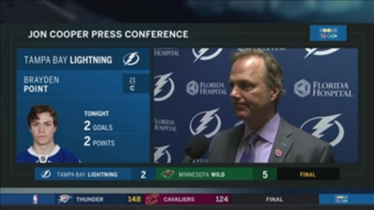 Jon Cooper: We're out of sync, it's unreal