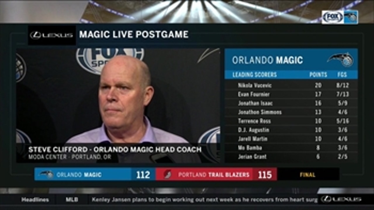 Steve Clifford on Magic: √¢‚Ç¨ÀúWe gotta get tougher√¢‚Ç¨‚Ñ¢