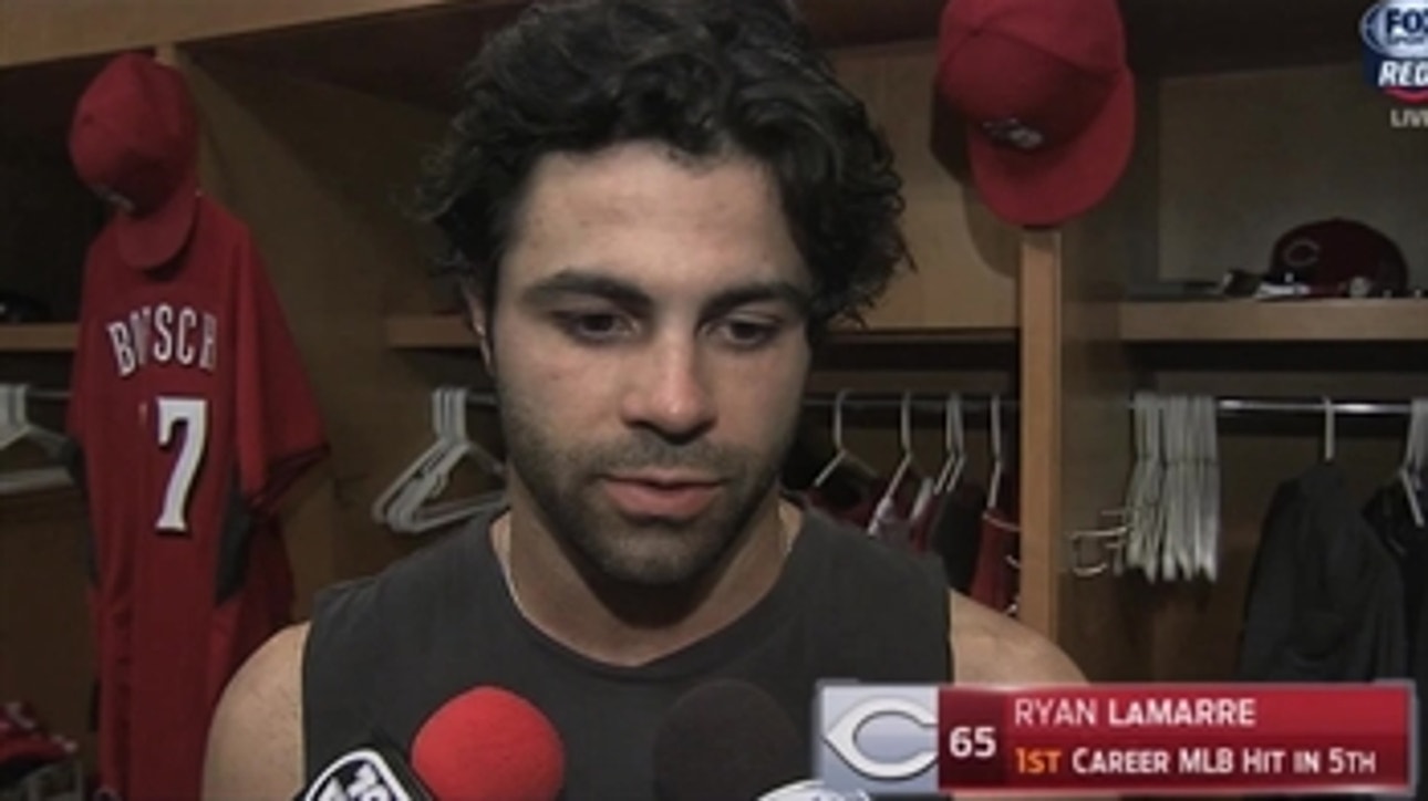 Ryan LaMarre on his first MLB hit