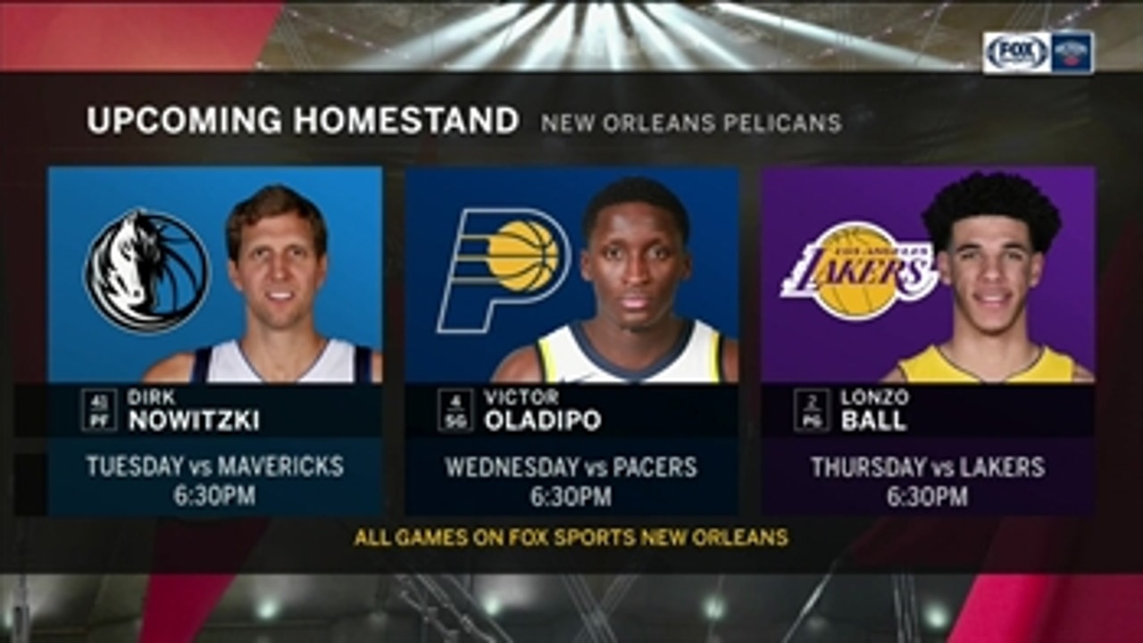 Preview of Home Games to come for New Orleans ' Pelicans Live