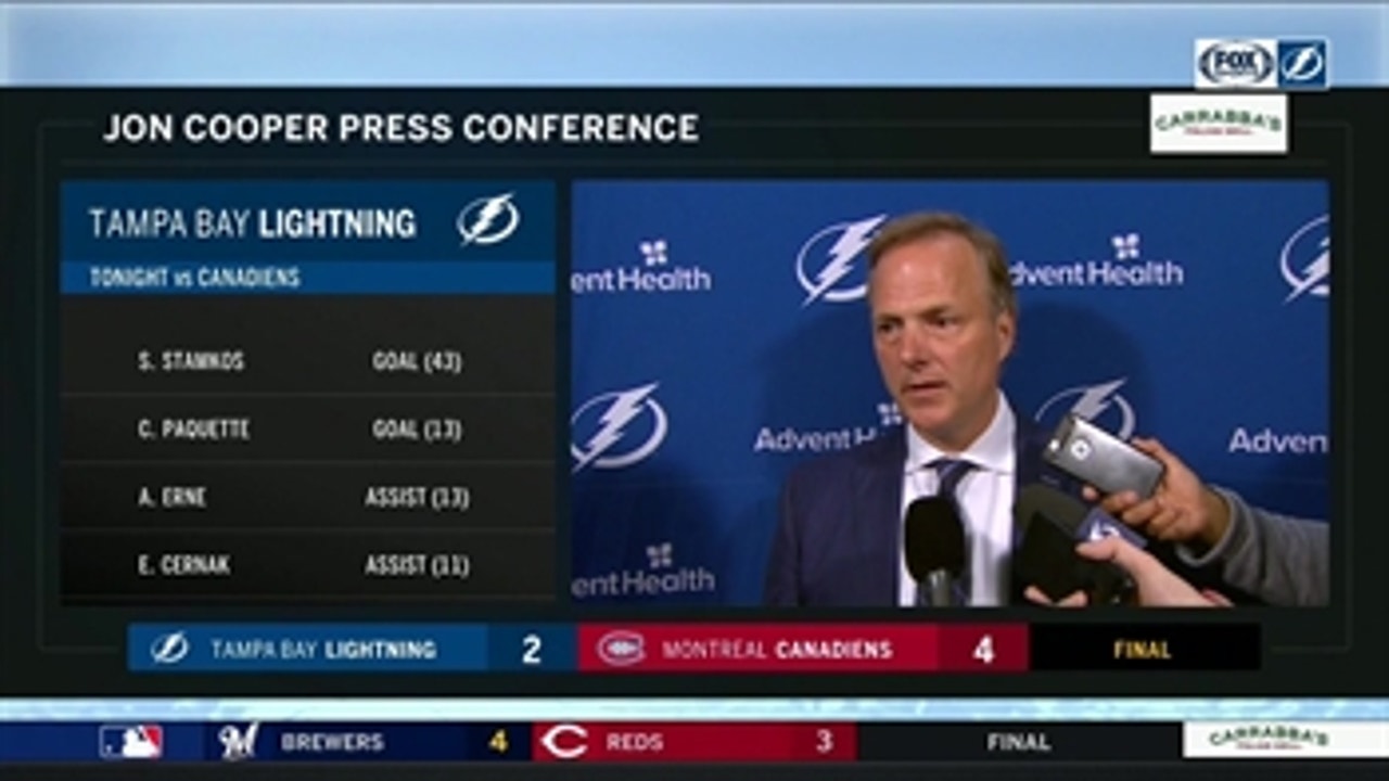 Jon Cooper: We couldn't match what the Canadiens brought tonight