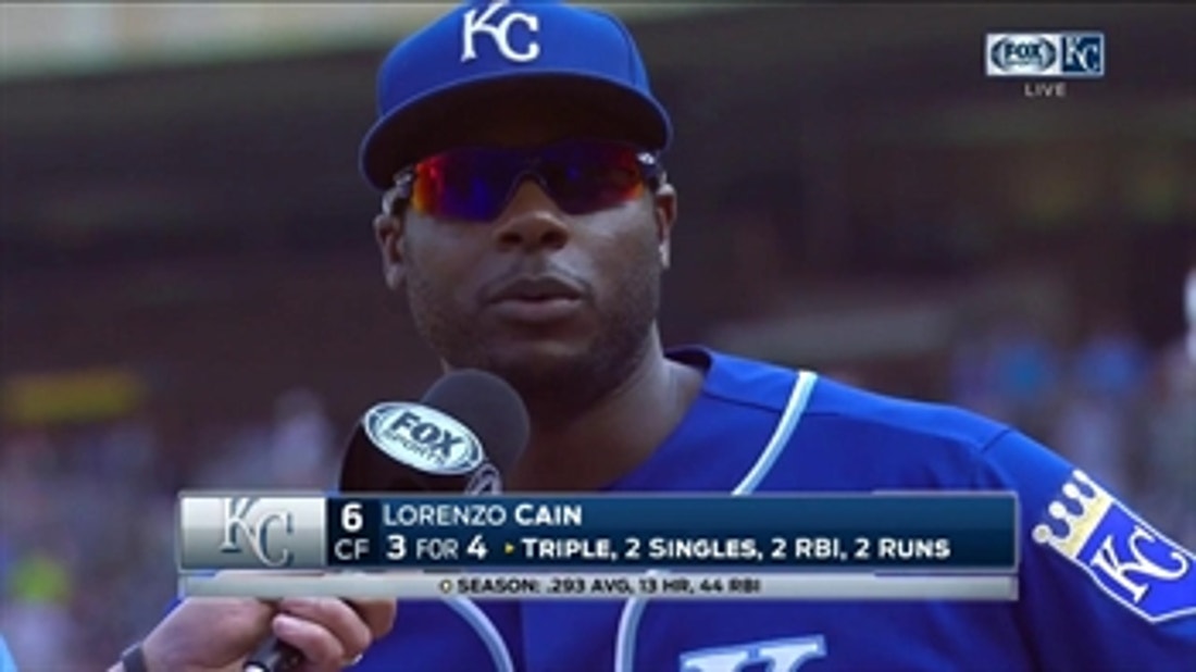Lorenzo Cain watches & reacts to Salvador Perez's funny Instagram
