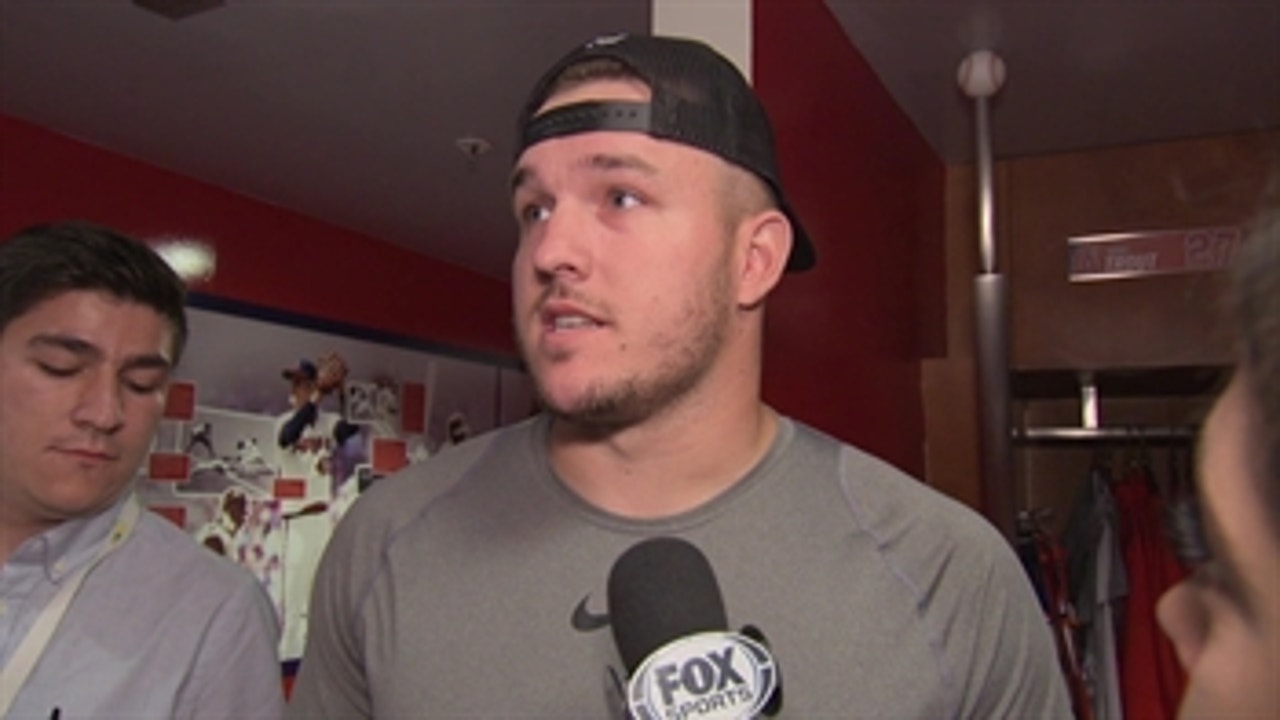 Mike Trout answers questions on his calf and when he hopes to return
