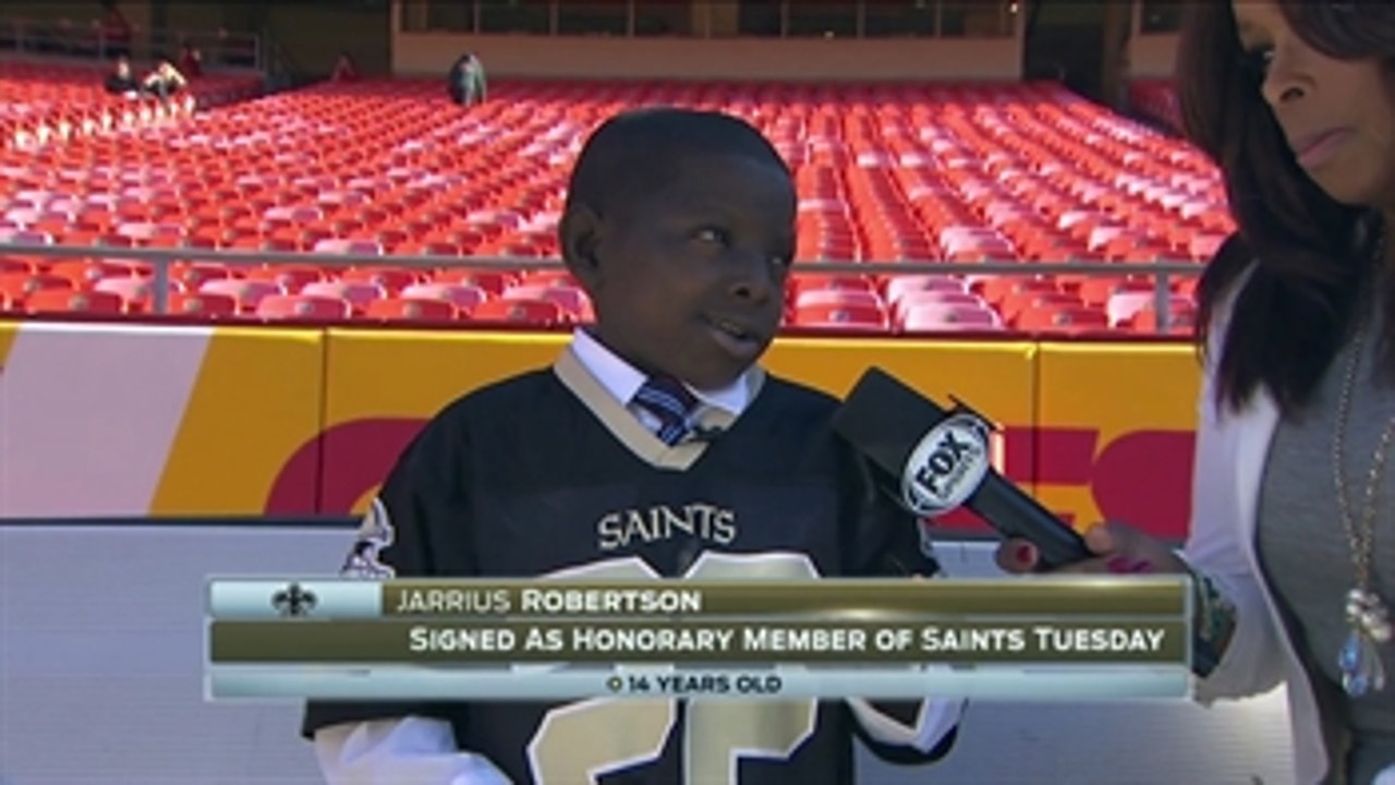 Saints sign inspiring young fan as honorary member ' FOX NFL Kickoff