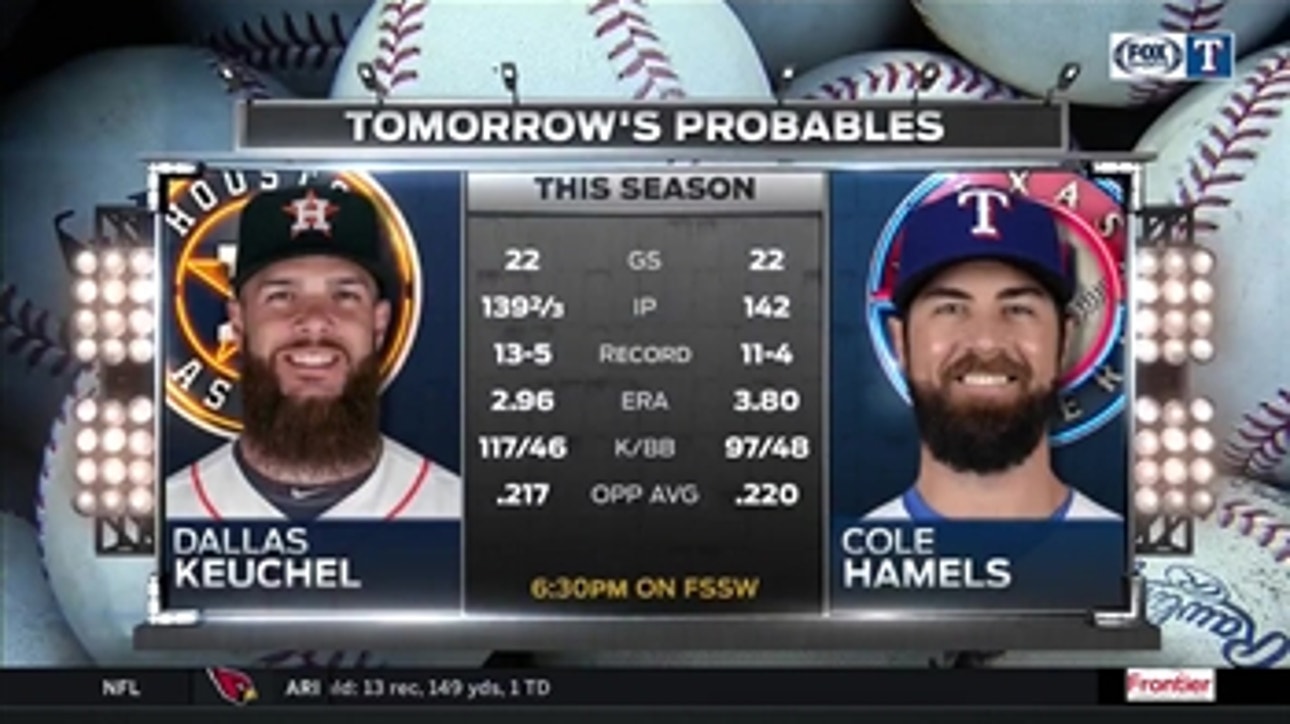 Tuesday Pitching Matchup ' Rangers Live