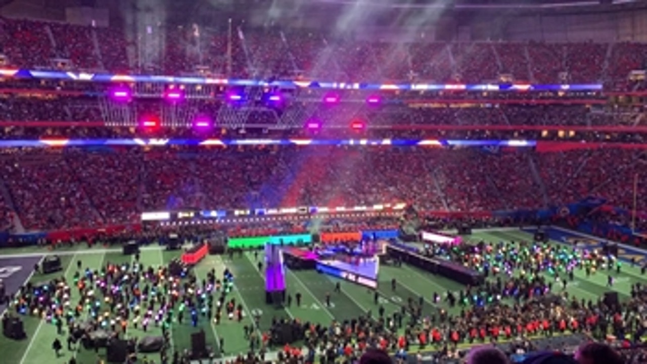 Watch the Super Bowl LIII halftime show get set up