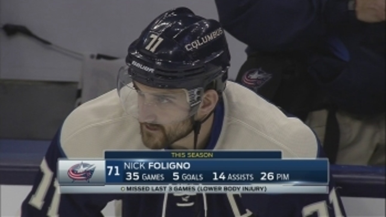 Foligno back in the lineup for Blue Jackets