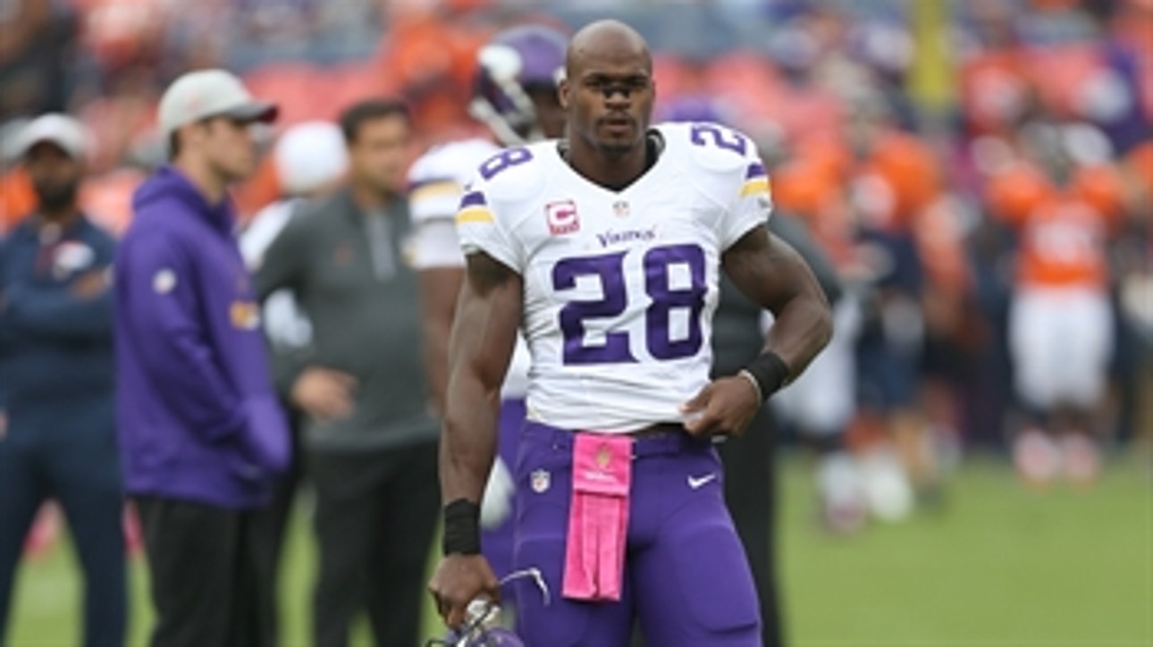 Adrian Peterson had a little problem after eating some shrimp