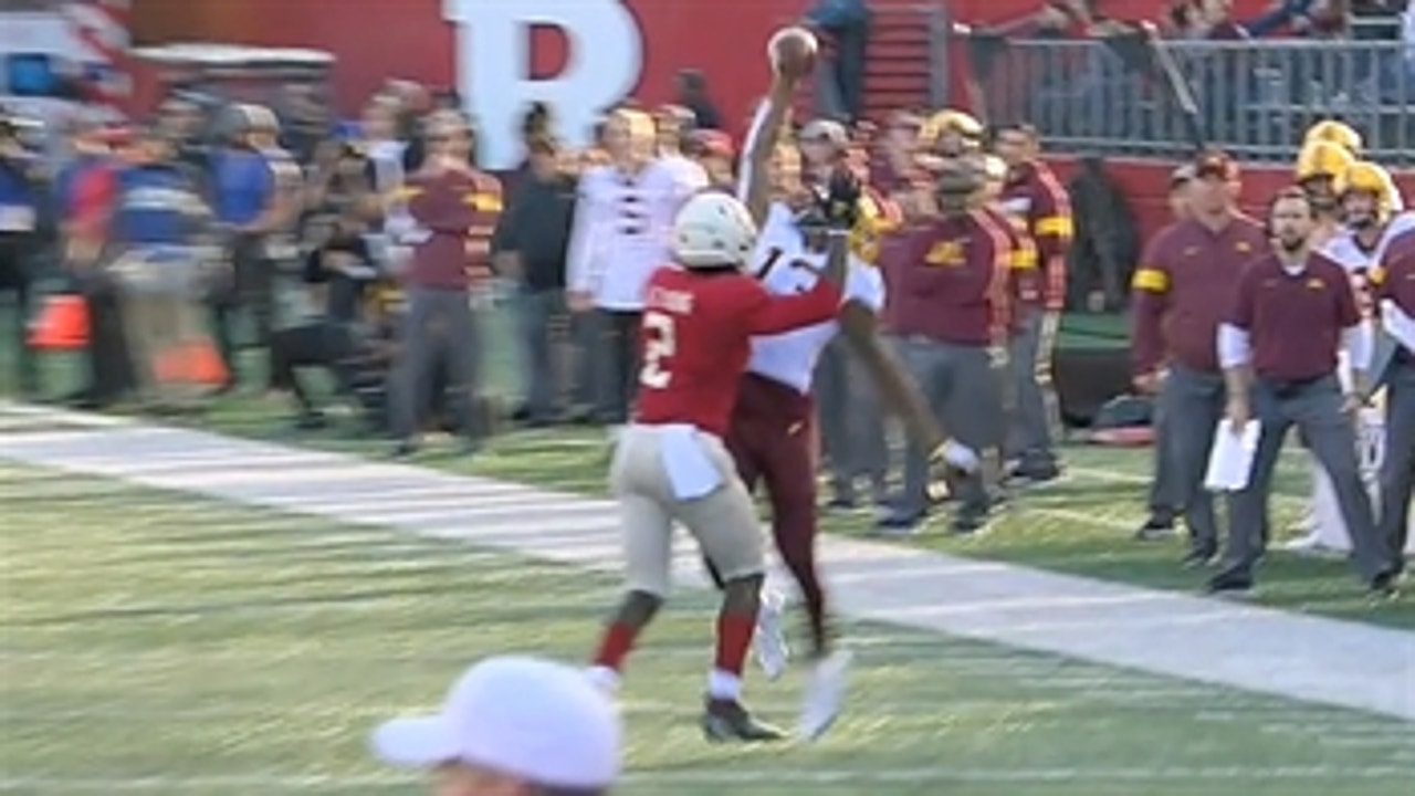 Minnesota WR Rashod Bateman's one-handed catch is an early Play of the Year candidate