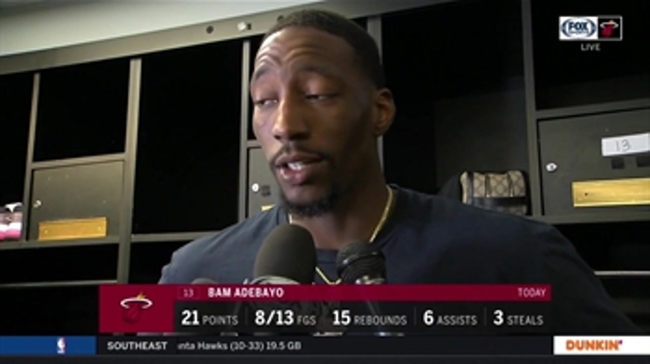 Bam Adebayo on loss to Spurs after posting his 24th double-double of the season