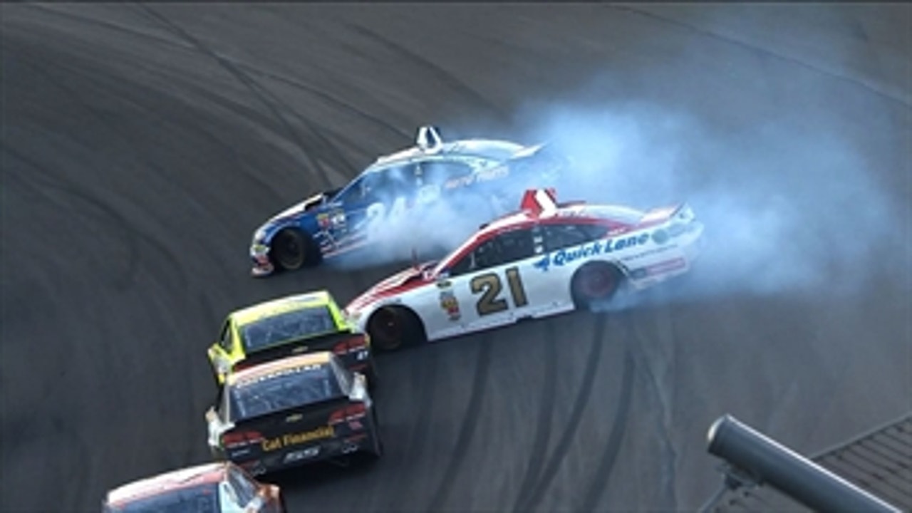 CUP: Ryan Blaney and Chase Elliott Back Into Wall - Kentucky 2016