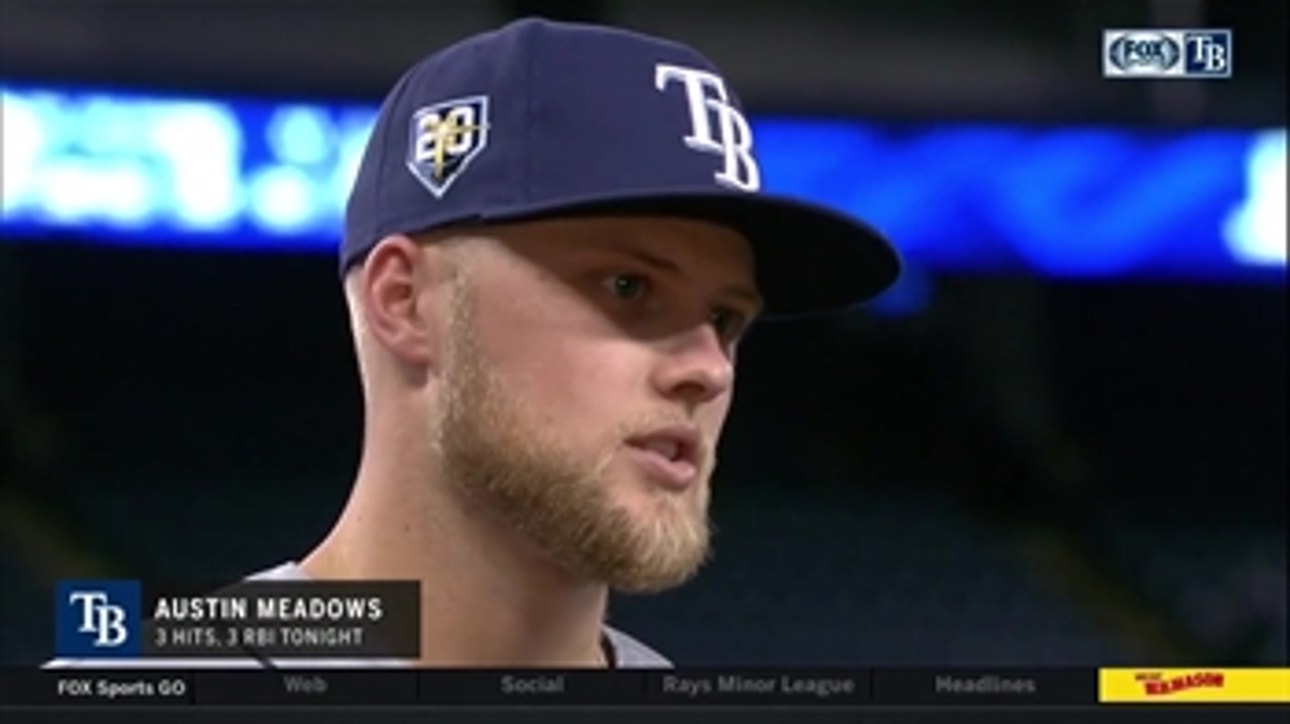 Austin Meadows on recording 3 hits, 3 RBI in 2nd game with Rays