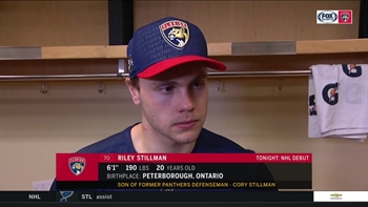 Riley Stillman recaps his NHL debut after shootout loss to Arizona