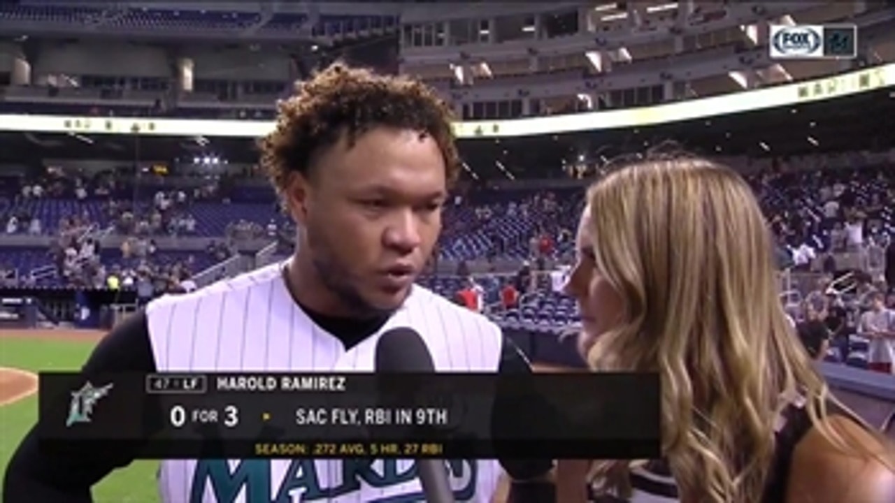 Harold Ramirez talks about Marlins' win, coming through with walk-off sac fly