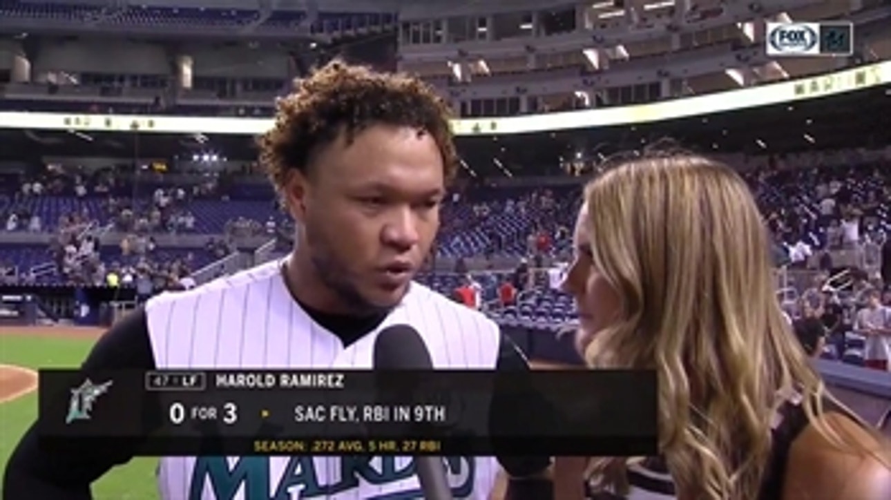 Harold Ramirez talks about Marlins' win, coming through with walk-off sac fly