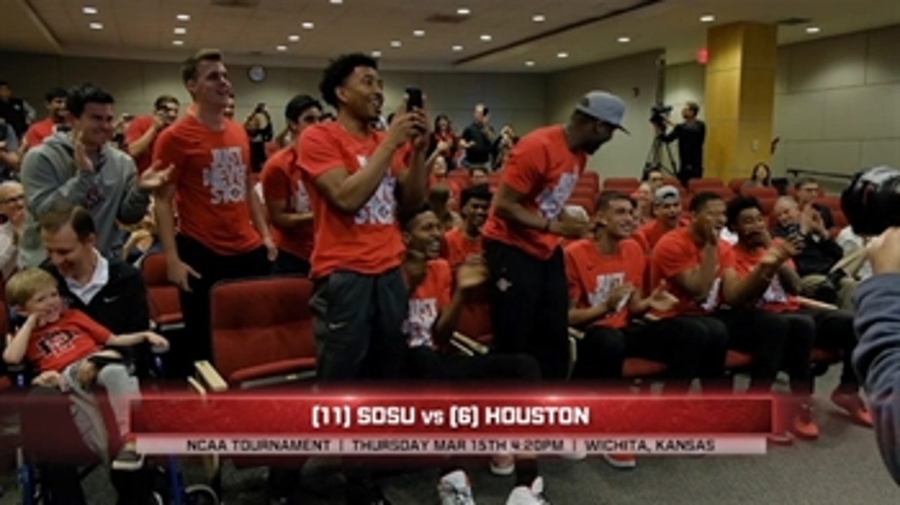 Watch the Aztecs celebrate their conference title and draw on selection Sunday