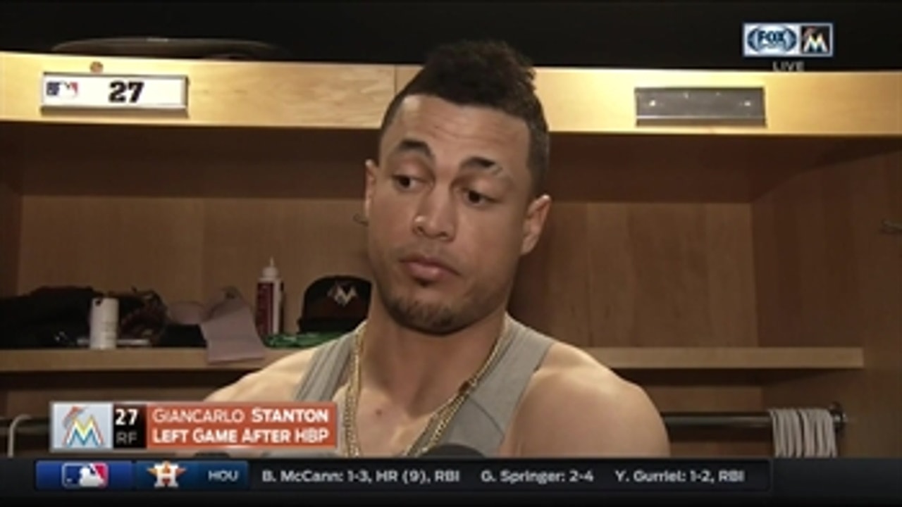 Marlins' Giancarlo Stanton posts pictures of facial injuries