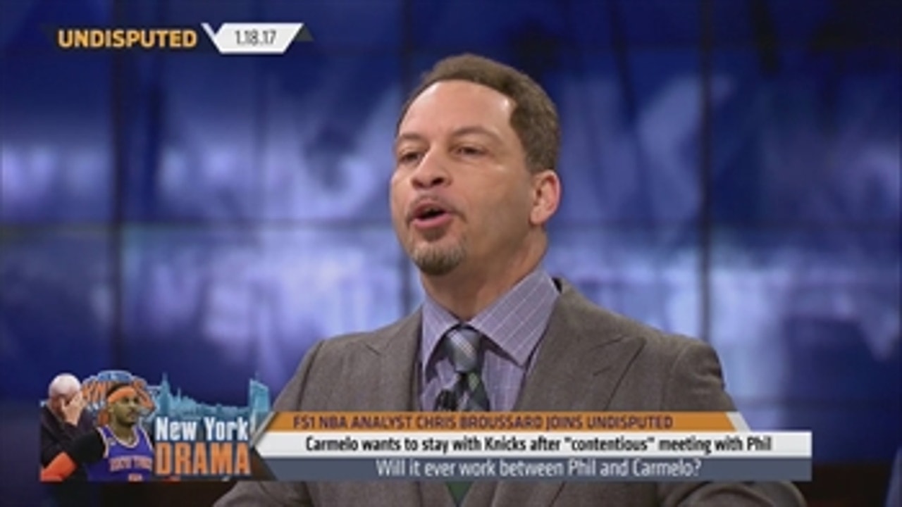 Chris Broussard argues the Knicks are stuck with Carmelo Anthony | UNDISPUTED