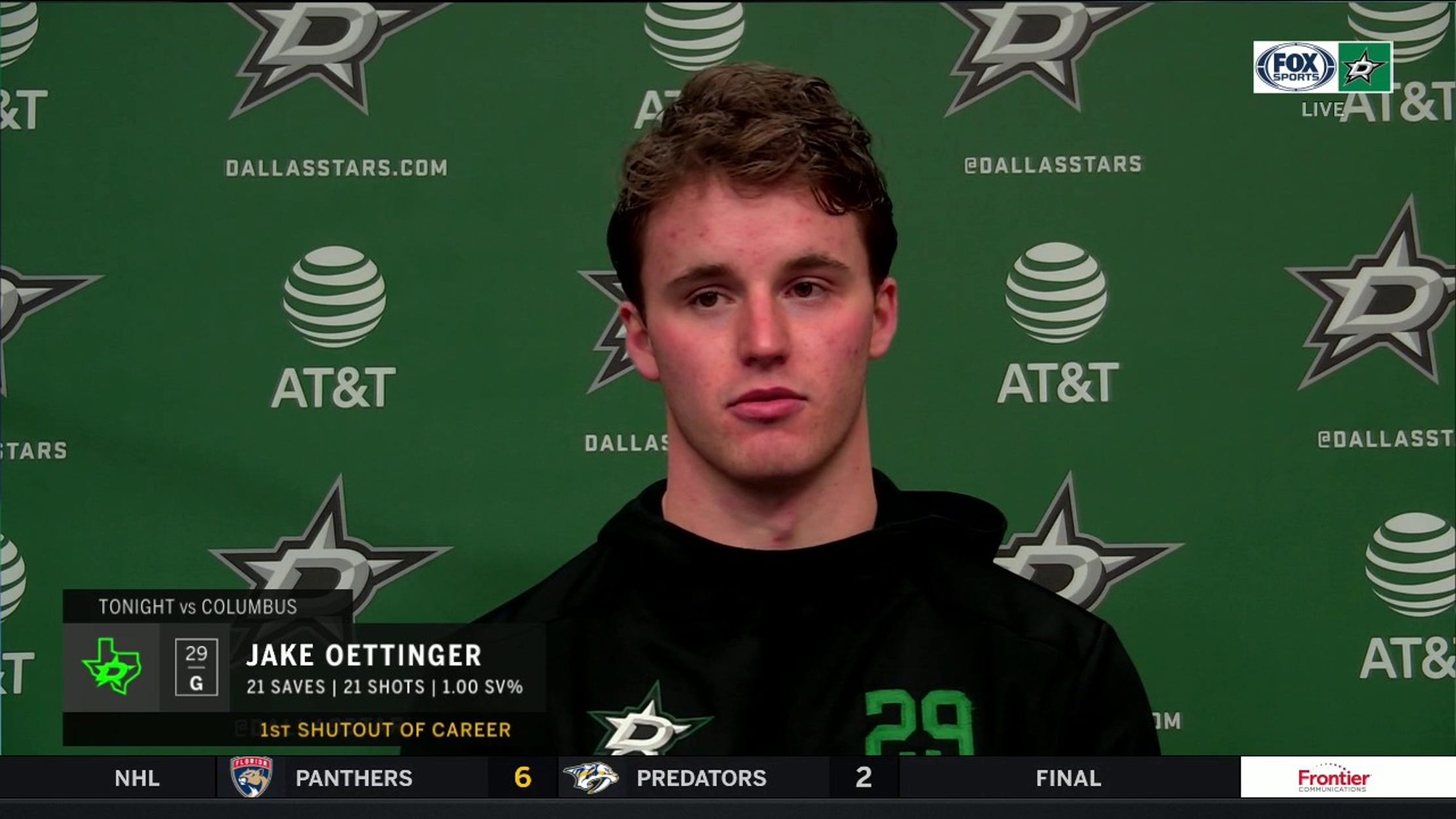 Jake Oettinger on 1st Career Shutout: 'A dream come true' | FOX Sports