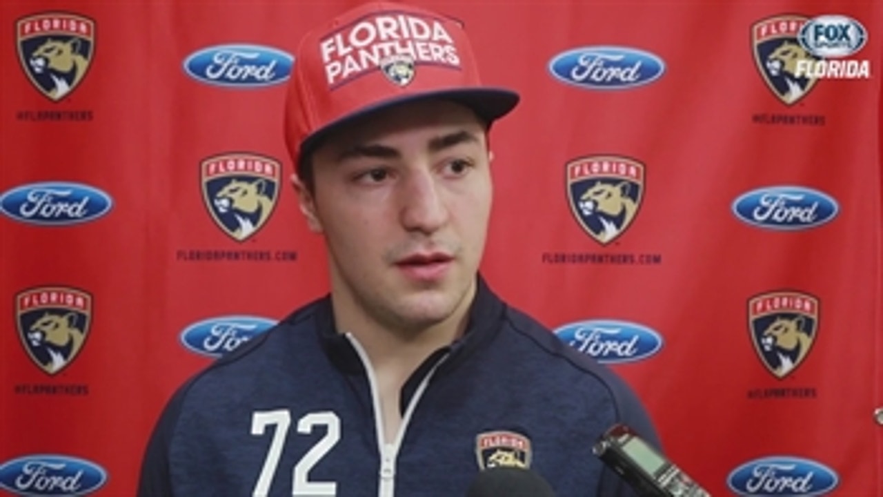 Frank Vatrano eager, excited to get on ice and help Panthers