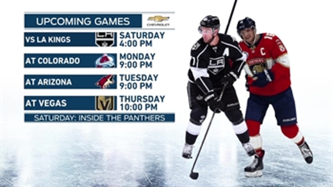Panthers wrap up 7-game homestand with lone matchup of season with Kings