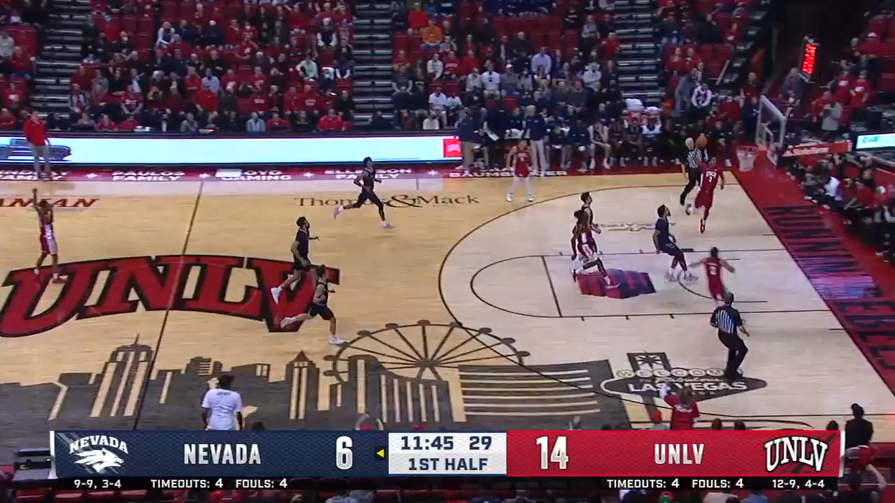 Bryce Hamilton racks up 17 points and 5 rebounds in UNLV's win over Nevada, 69-58
