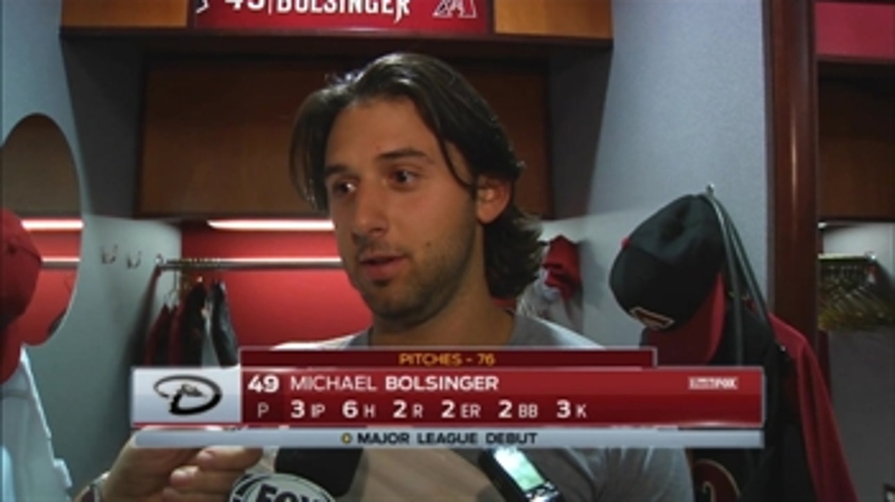 D-backs' Bolsinger reacts after MLB debut