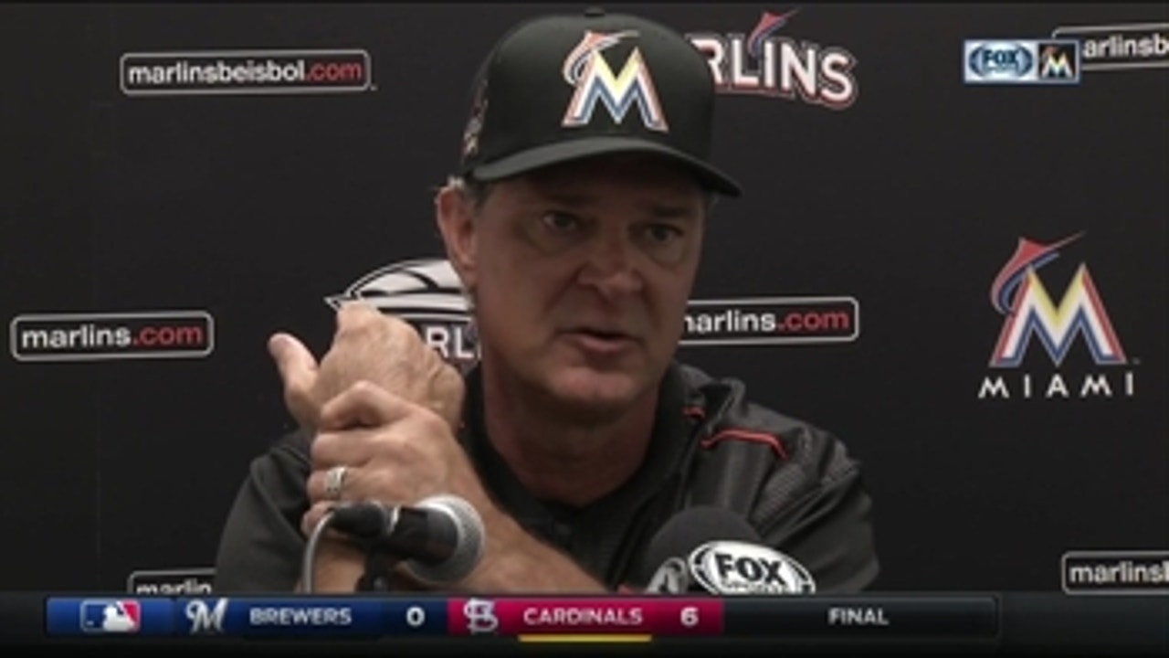Don Mattingly thought Jose Urena used his changeup effectively in the win against the A's