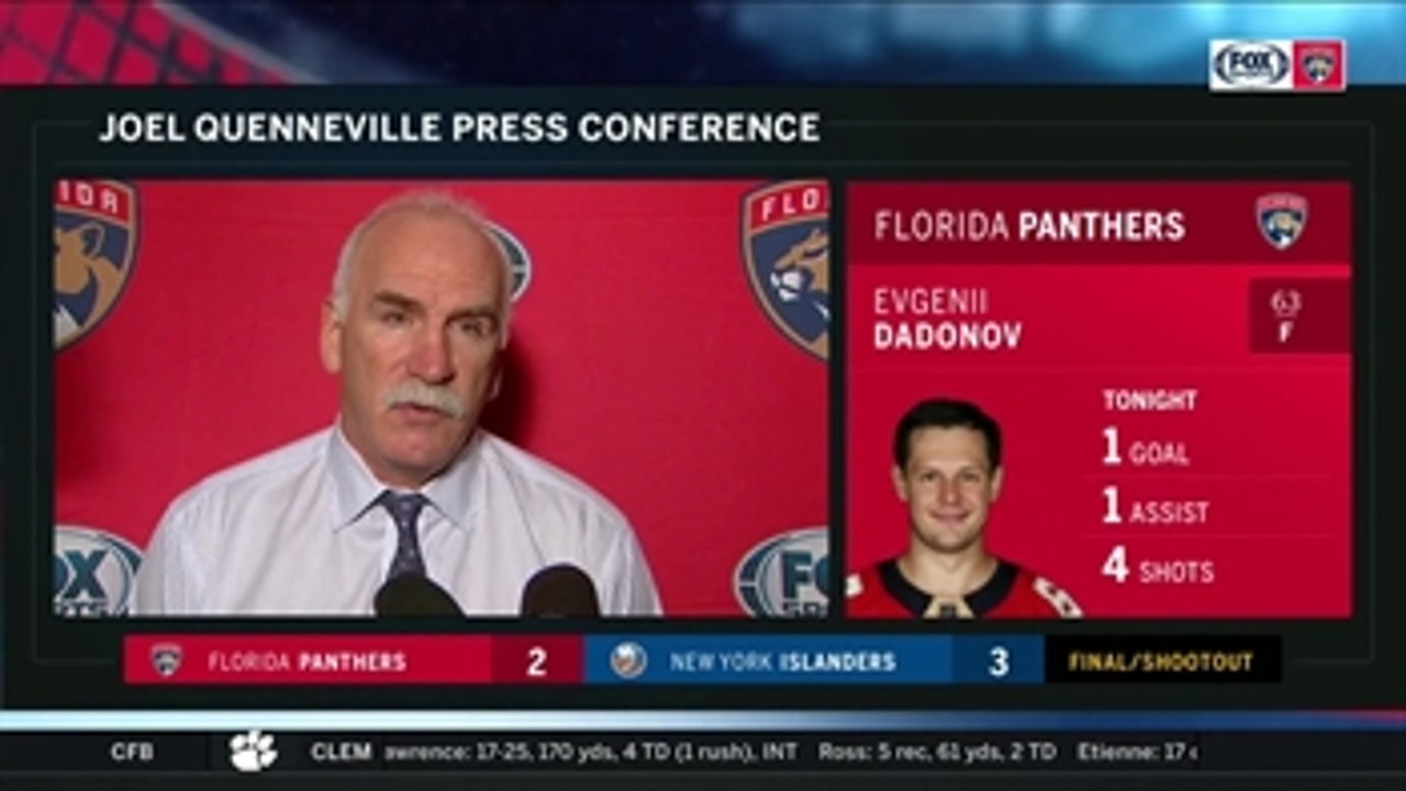 Joel Quenneville stresses importance of simplifying after Panthers' shootout loss