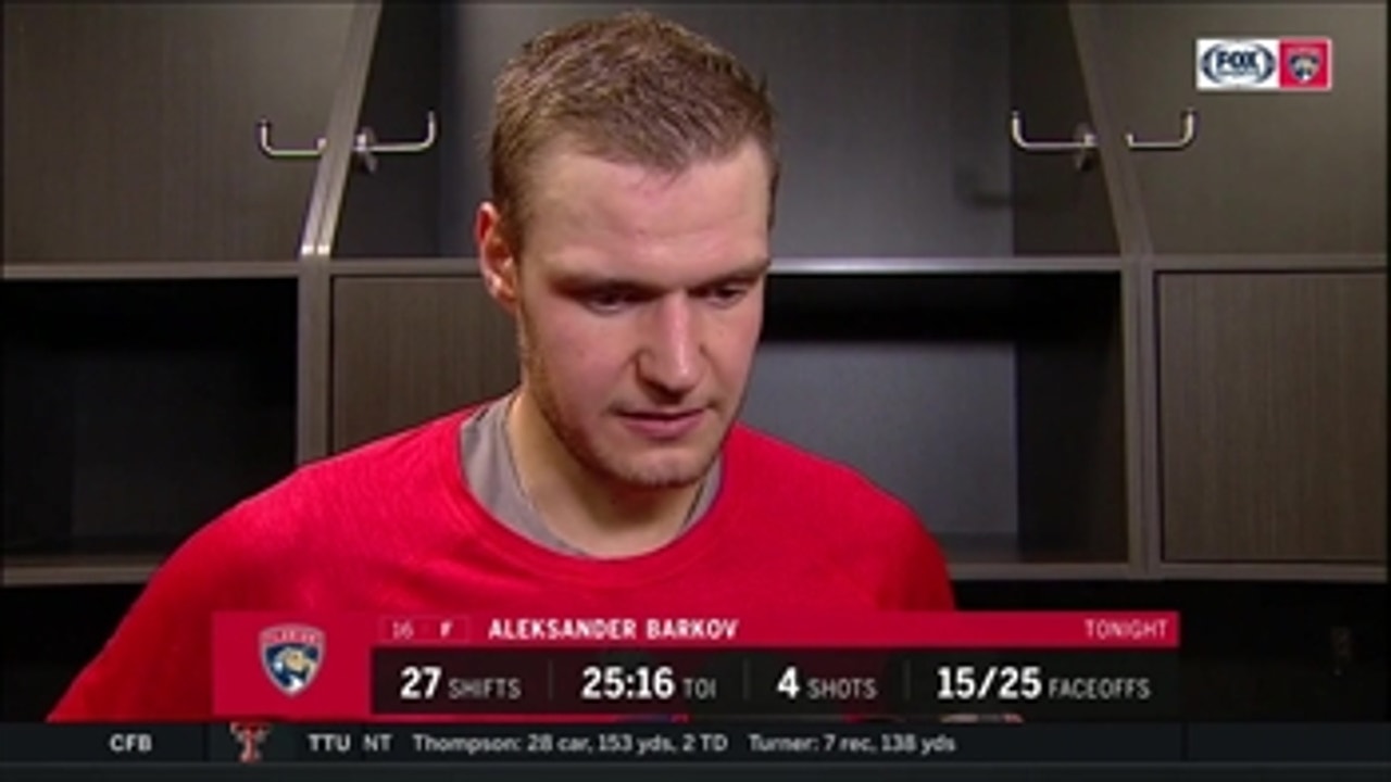 Aleksander Barkov talks strong 1st and 3rd period, mistakes that hurt Panthers in 2nd