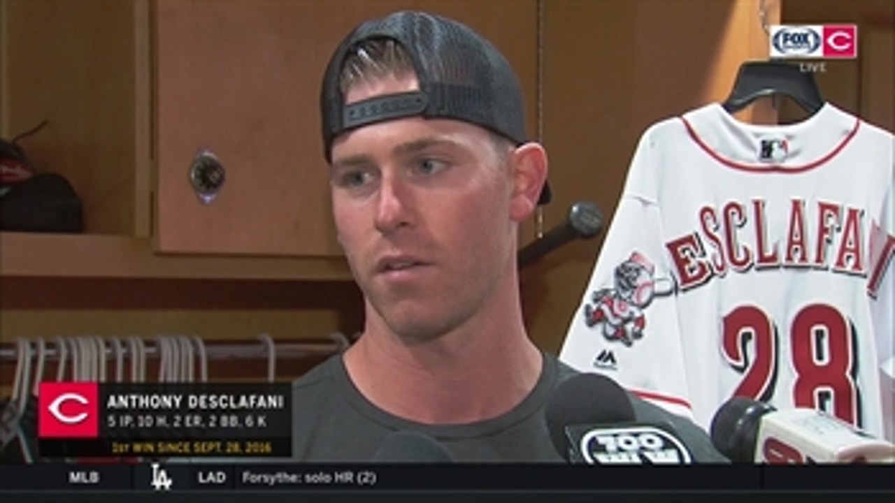 Anthony DeSclafani talks about how much work he has ahead of him after a win against St. Louis