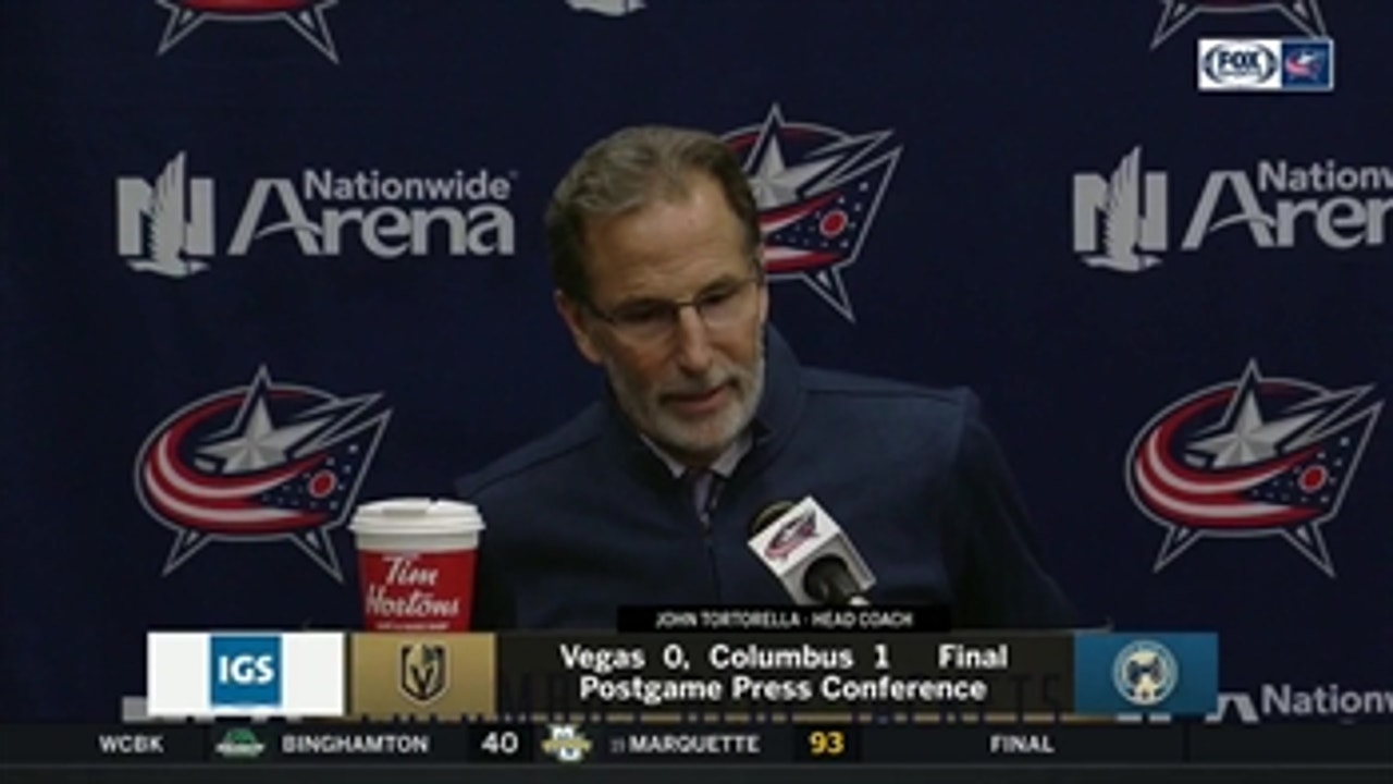 Tortorella says the Blue Jackets avoided 'bad puck luck' in win over Knights