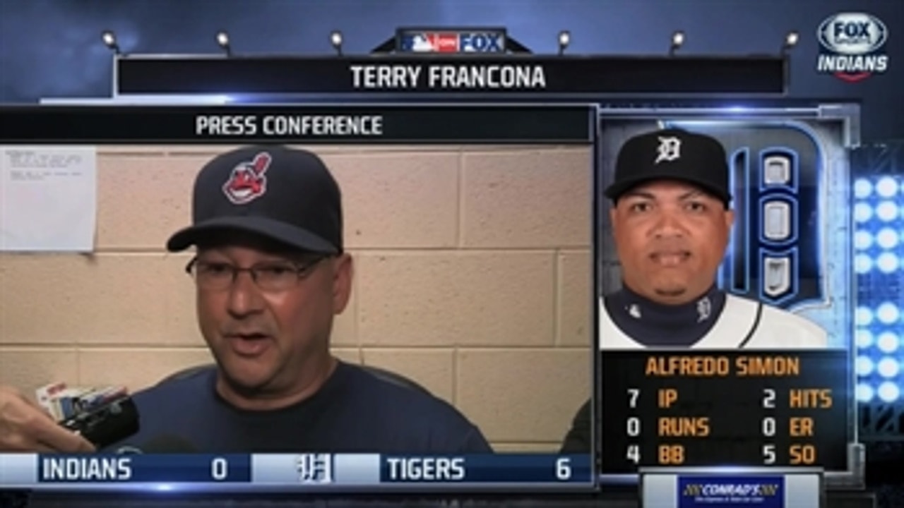 Francona is asked why Simon pitches so well vs. the Indians