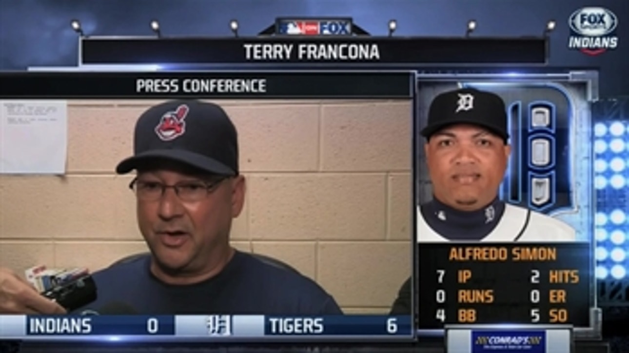 Francona is asked why Simon pitches so well vs. the Indians