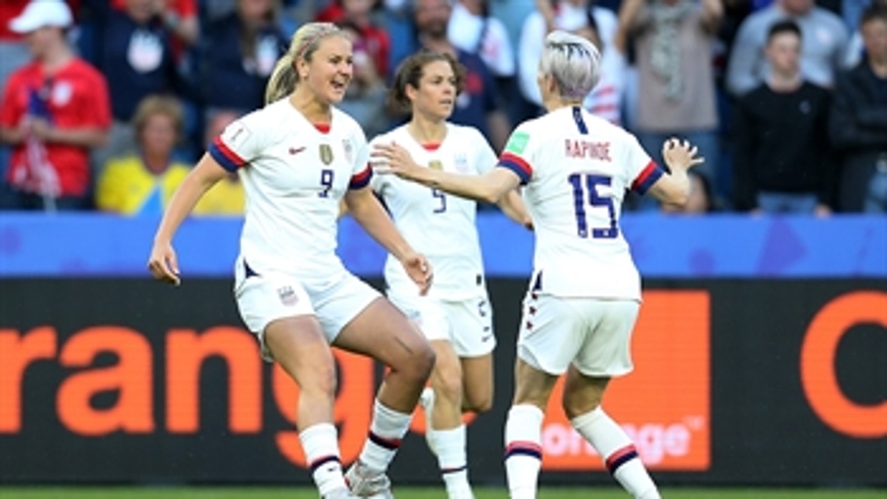 Lindsey Horan scores USWNT's first goal vs. Sweden just 3 minutes in ' 2019 FIFA Women's World Cup™