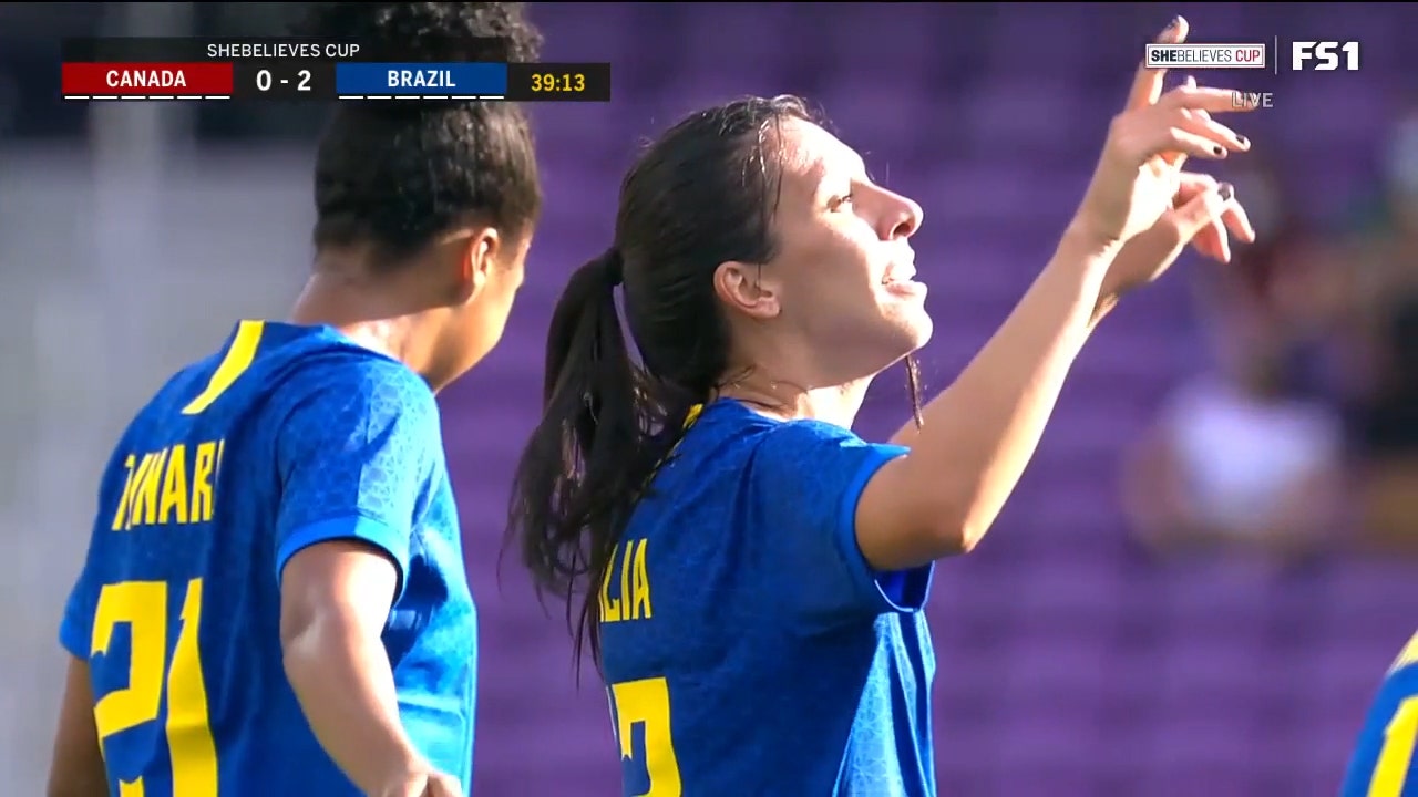 Brazil takes commanding 2-0 lead over Canada as Julia Bianchi scores before halftime