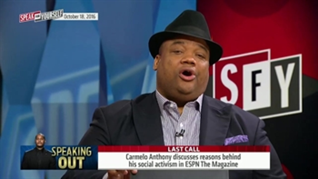 Carmelo Anthony offers thoughtful analysis on social activism in sports | SPEAK FOR YOURSELF