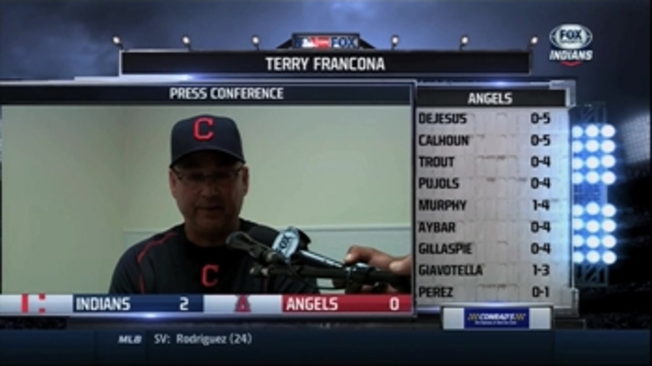Francona after Carrasco's one hitter