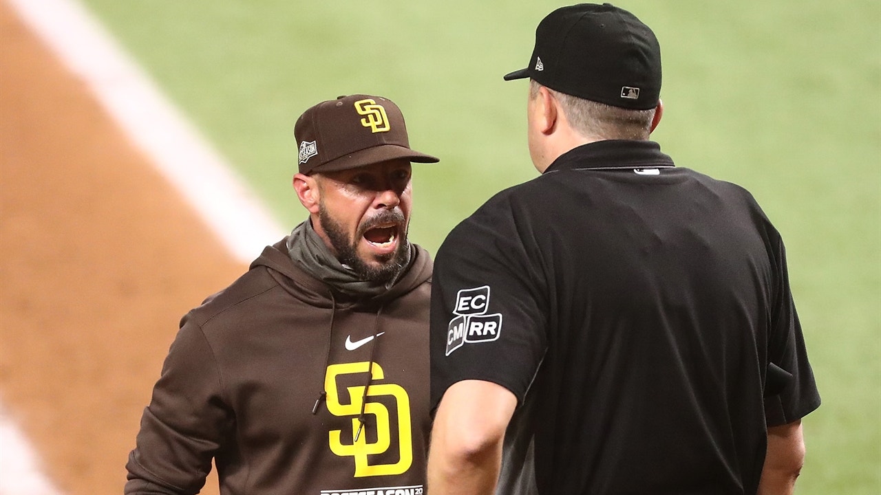 Padres manager Jayce Tingler is ejected for arguing balls and strikes in sixth inning
