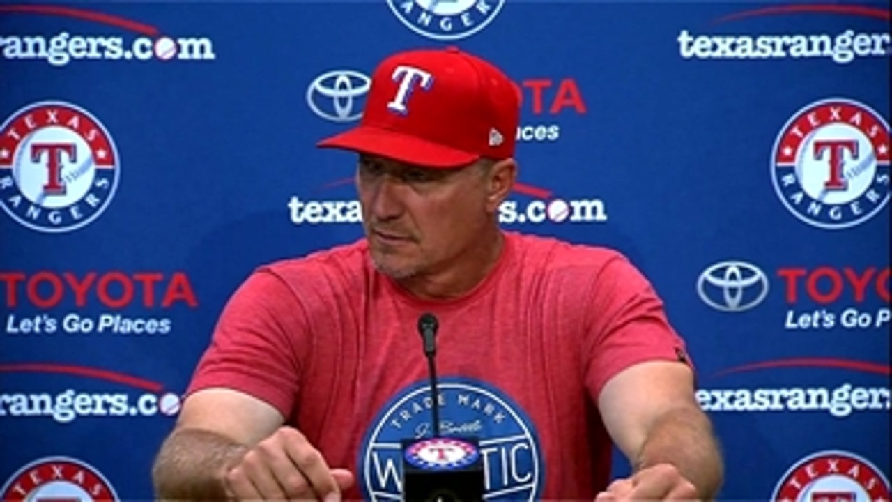 Banister on perfect Rangers homestand