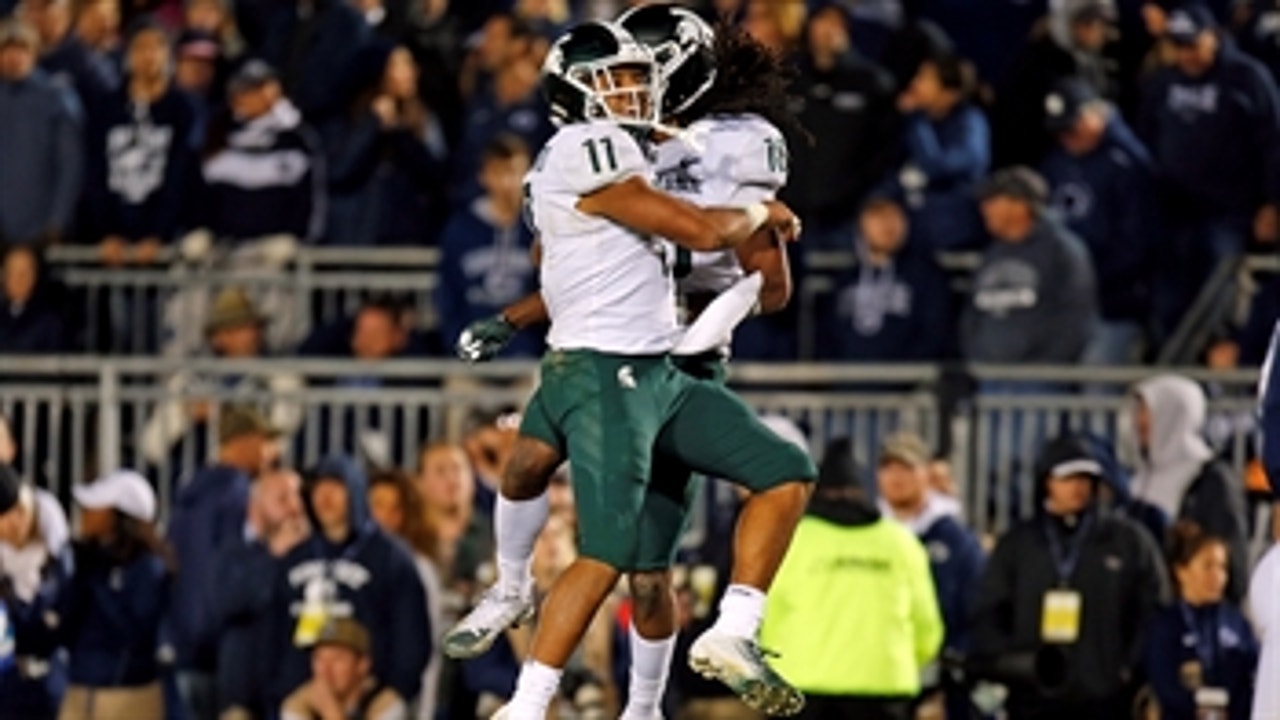 Michigan State shocks No.8 Penn State in the dying seconds for a 21-17 Spartan win