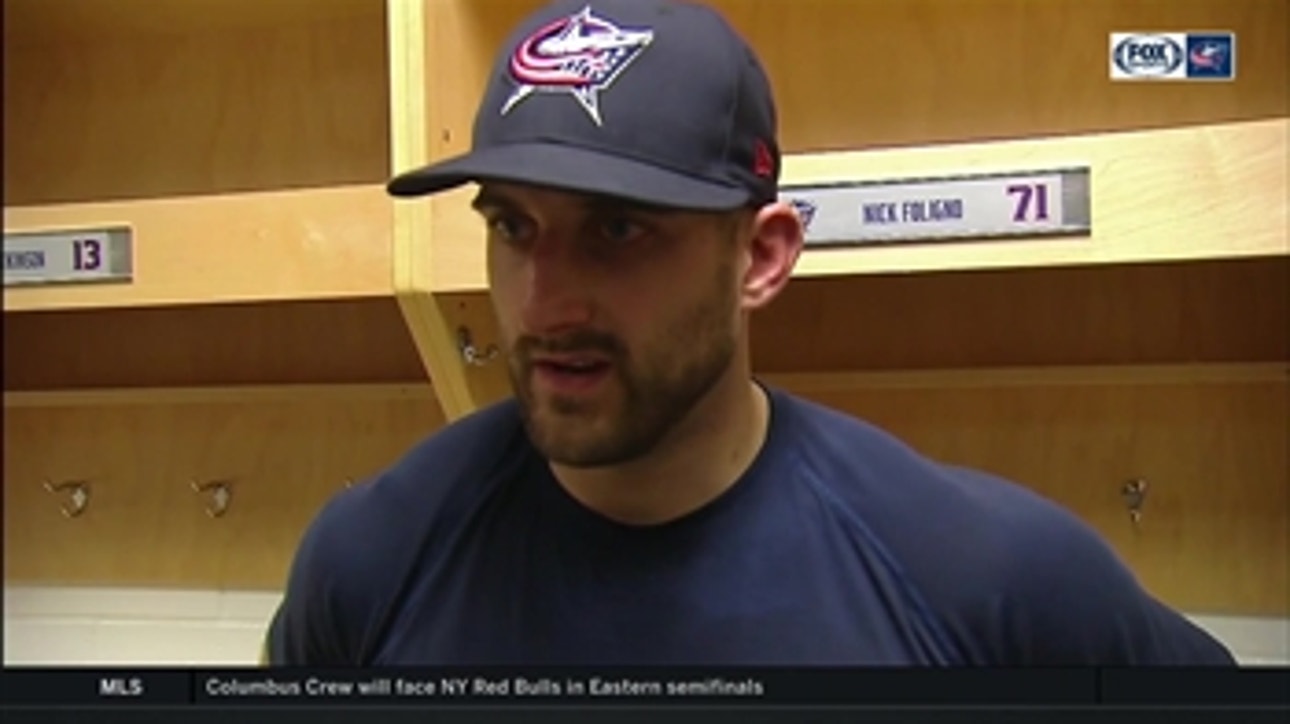 Captain Nick Foligno scored twice during the Blue Jackets first game of a road trip