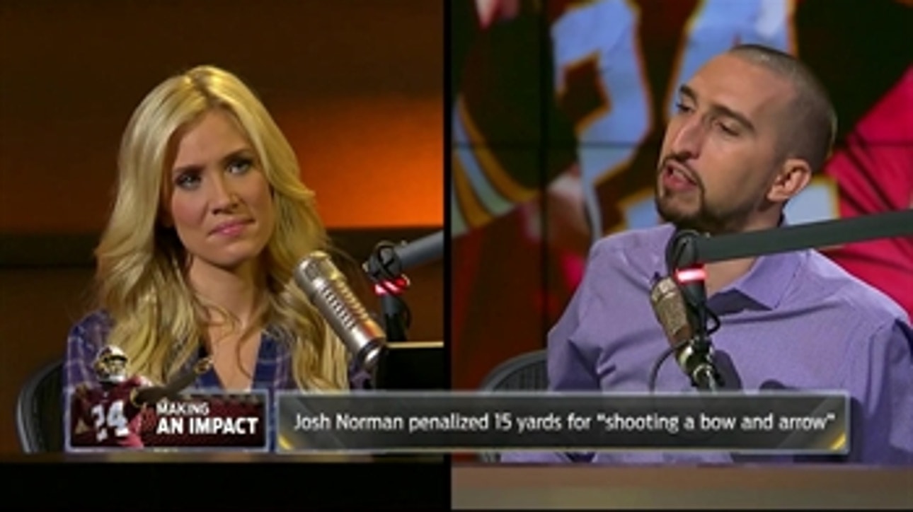 Josh Norman's bow-and-arrow celebration penalty was absurd- 'The Herd'