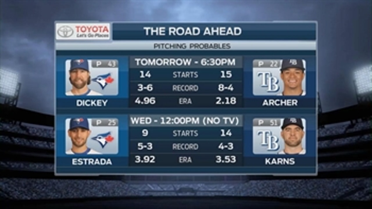 Archer on mound as Rays look to even series with Jays