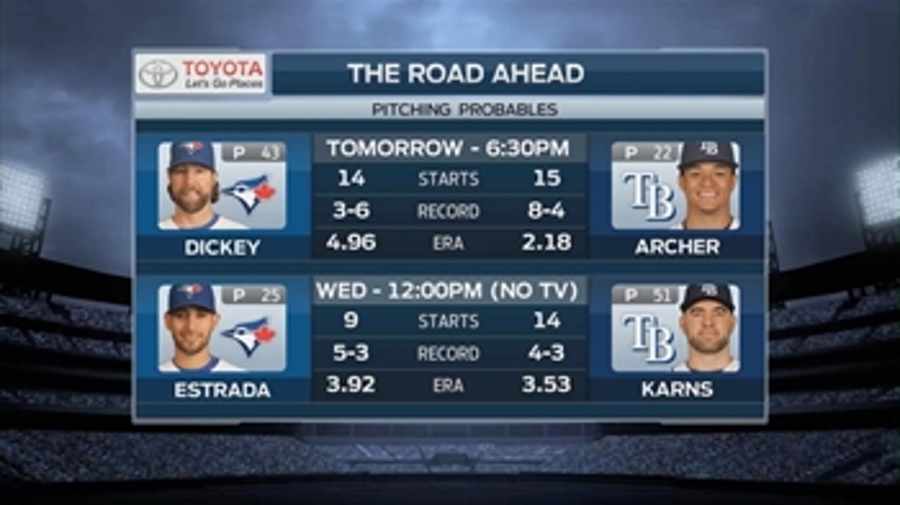 Archer on mound as Rays look to even series with Jays