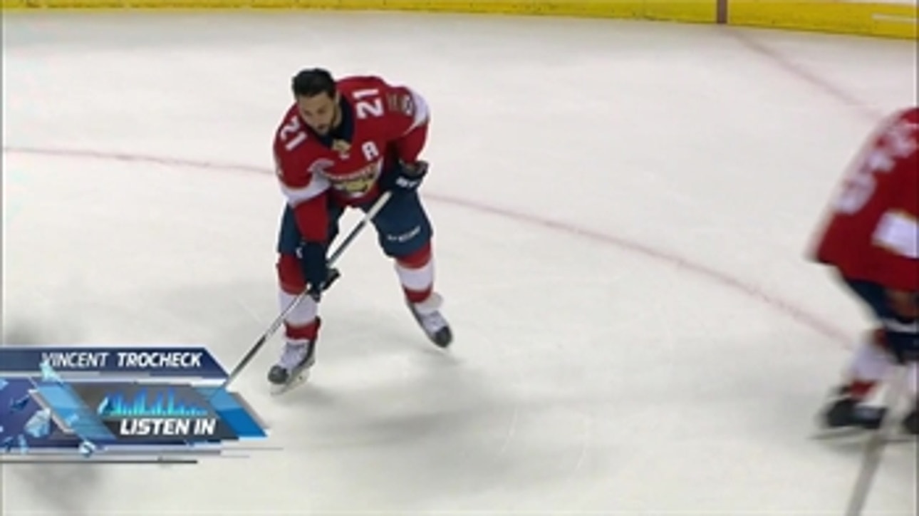 Mic'd up: Vincent Trocheck shows his passion for the game in Panthers' huge win over Sharks