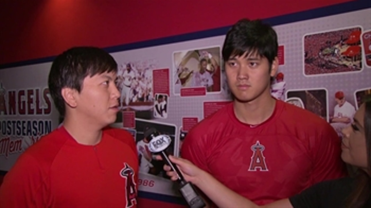 Shohei Ohtani talks about his home runs and facing off against left handed pitchers